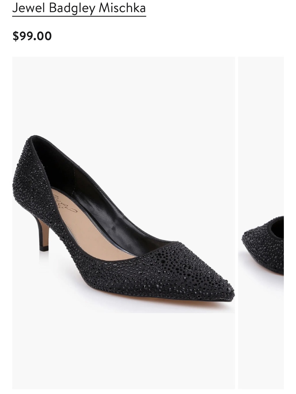 Badgley Mischka Black Jewel Pumps